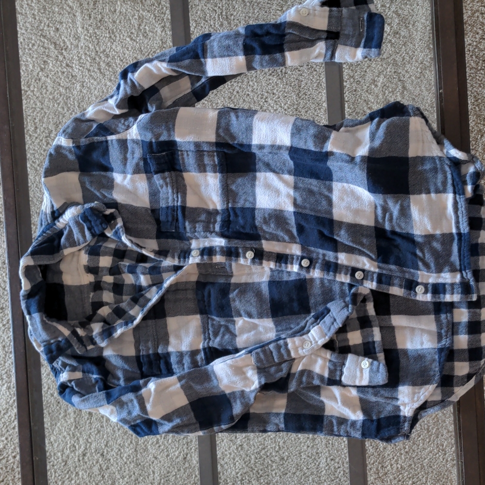 Madewell plaid button down XXS